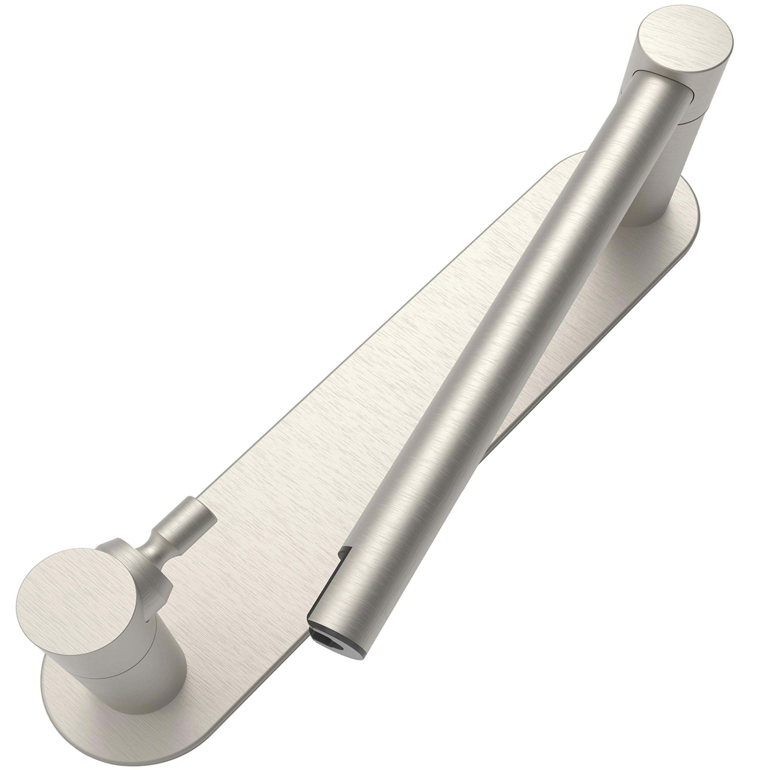 Toilet Roll Holder Self Adhesive, Double Post Pivoting Stick On Toilet Paper Holder, Brushed Nickel Stainless Steel No Drilling Paper Holder for Bathroom