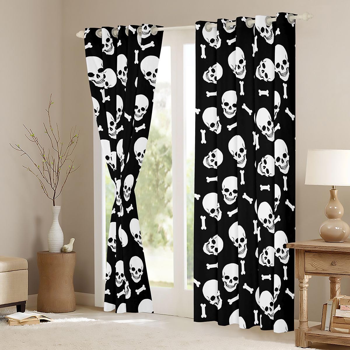 Loussiesd Happy Halloween - Trattamenti per finestre, 2 pannelli W46*L54