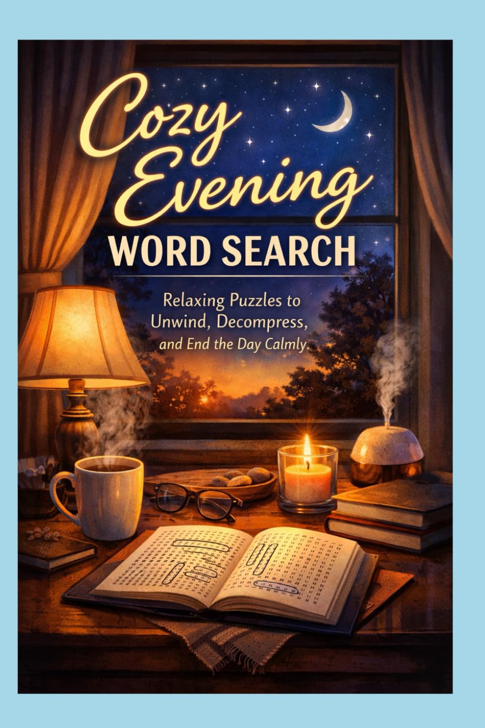 Cozy Evening Word Search: Relaxing Puzzles for Calm Nights, Warm Moments, and Peaceful Unwinding