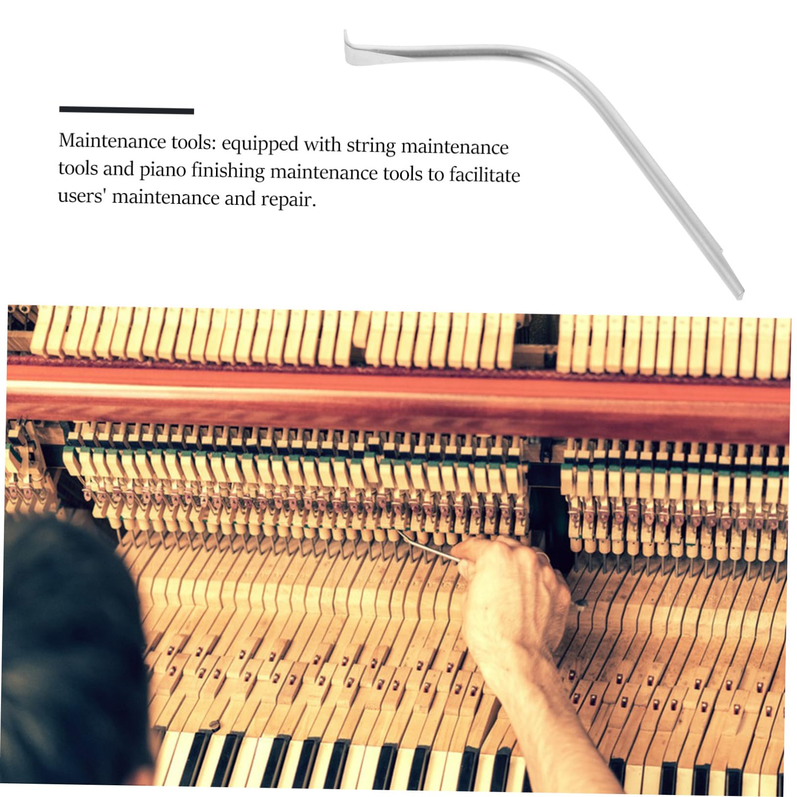 Toyvian 5 Piezas De Cuerda Gancho para Cuerda de Piano Herramientas Profesionales de reparación de Pianos Herramientas de reparación de Pianos Herramienta de reparación de Instrumentos
