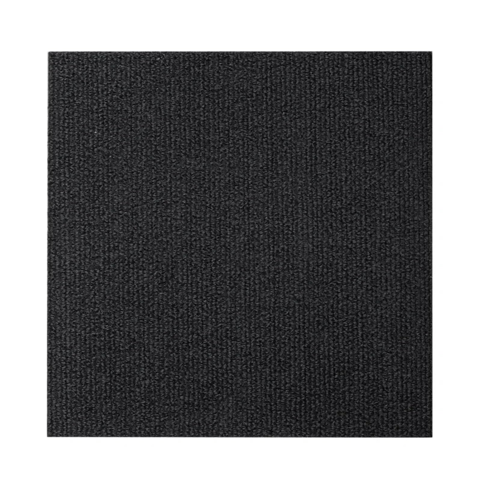 Rutdcjkne Black Carpet Tiles Peel And Stick, Self Adhesive Carpet Tiles 30X30cm Multicolor 10Pcs Peel And Stick For Bedrooms(Black)