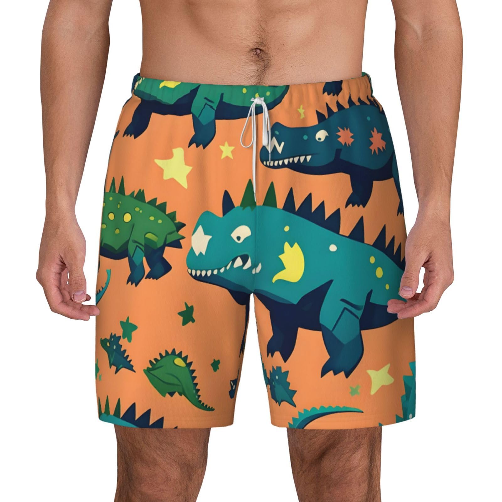 Bañador de hombre con estampado de dinosaurio ligero y transpirable 8