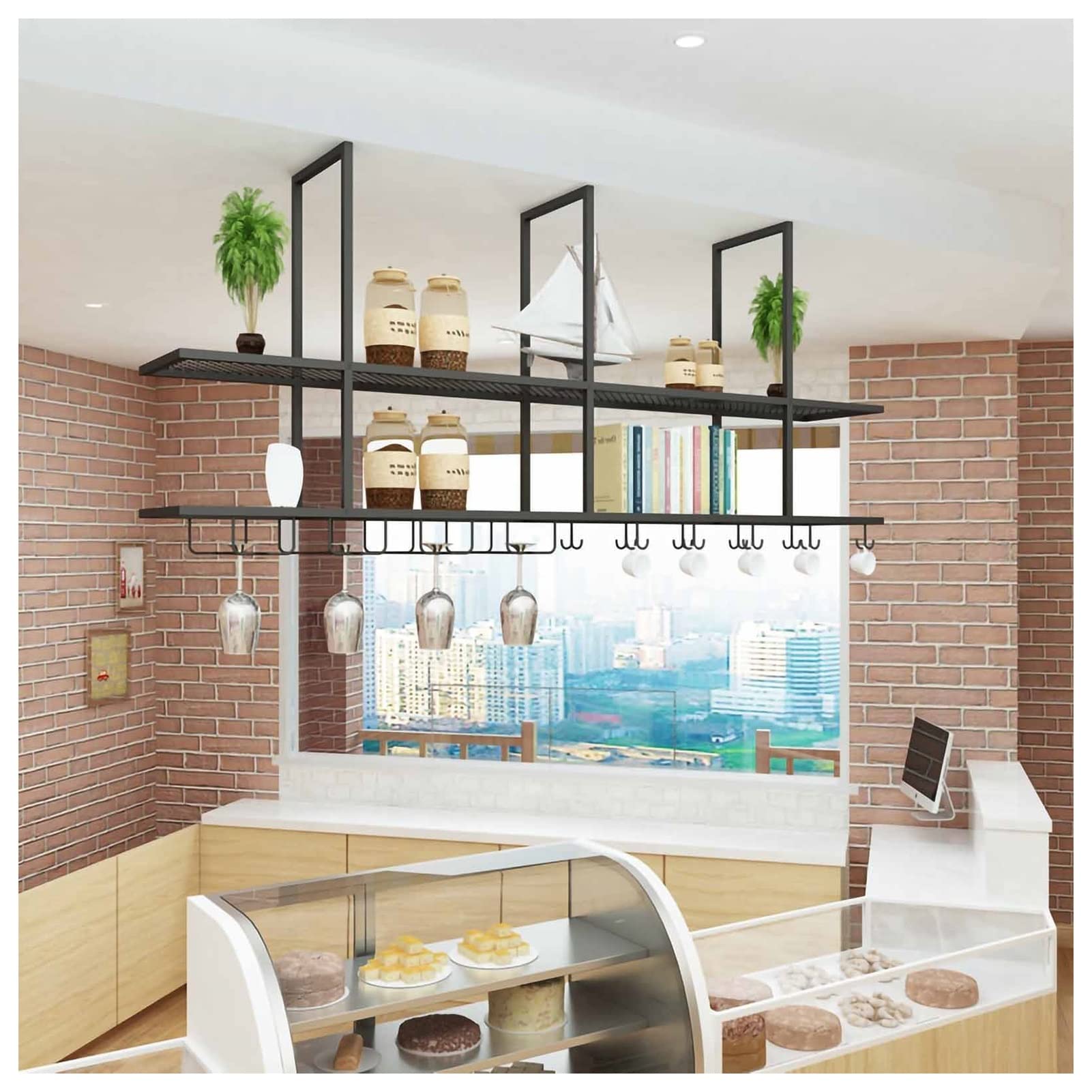 Étagère à vin de rangement décorative pour bar et restaurant