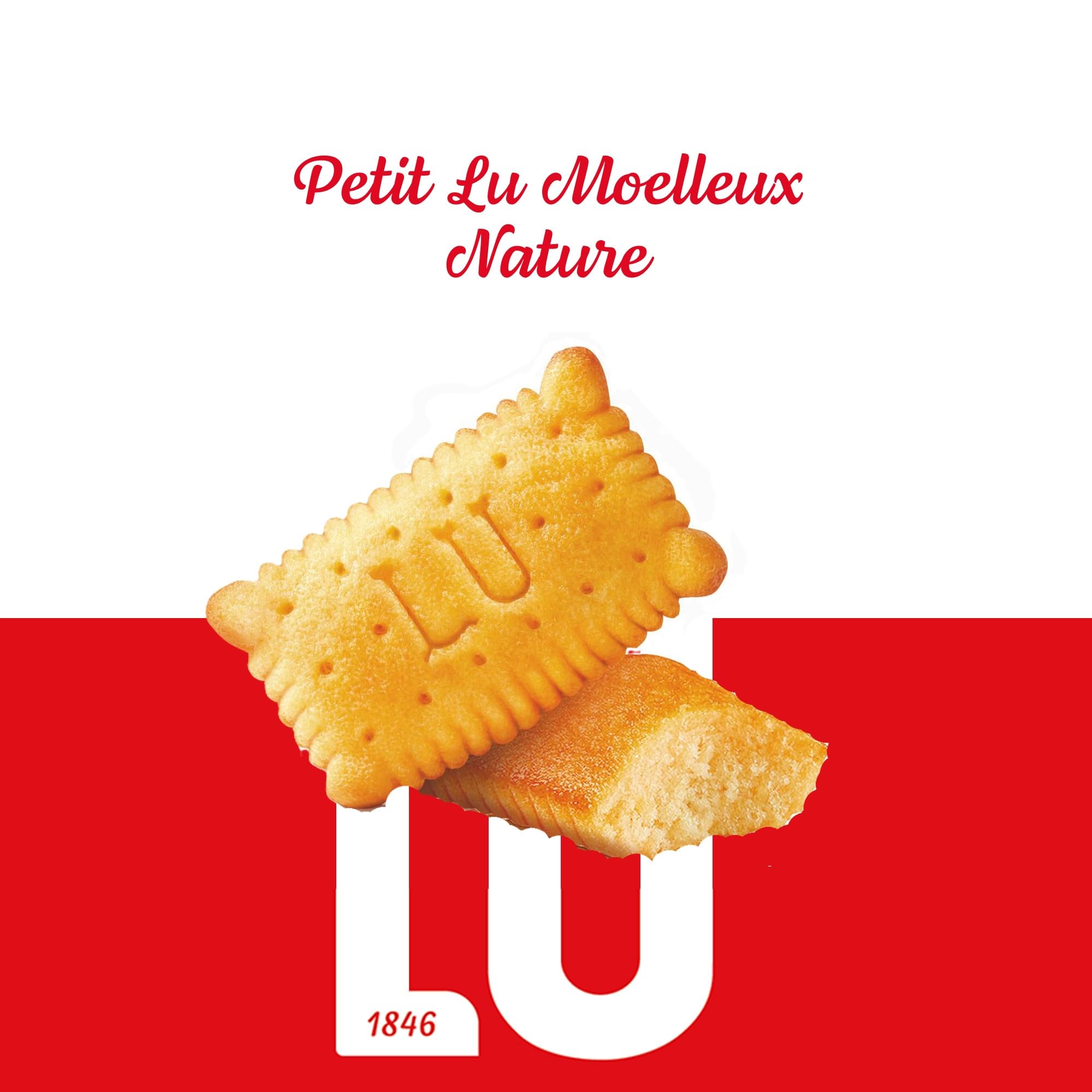LU - Petit LU Moelleux - Petit Gâteau Moelleux Nature - Lot de Biscuits Individuels - Idéal pour un Goûter Gourmand pour les Enfants - - Carton de 48 Sachets de 28 g (L'emballage peut varier)