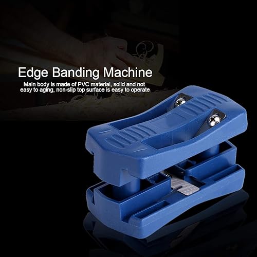 Miniatura 2 de TOPINCN Máquina de bandas de madera de PVC con 2 cuchillas Bordes Manual Cola Recorte Herramienta de carpintería para decoración de gabinetes de