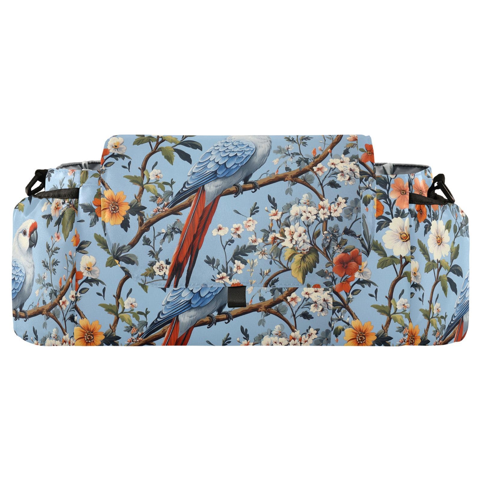 Tropical Plants Parrots Animals stroller organizer and cup holder diaper caddy stroller milk bottle accesorios para bebes accesorios para carro de ni?os para frio