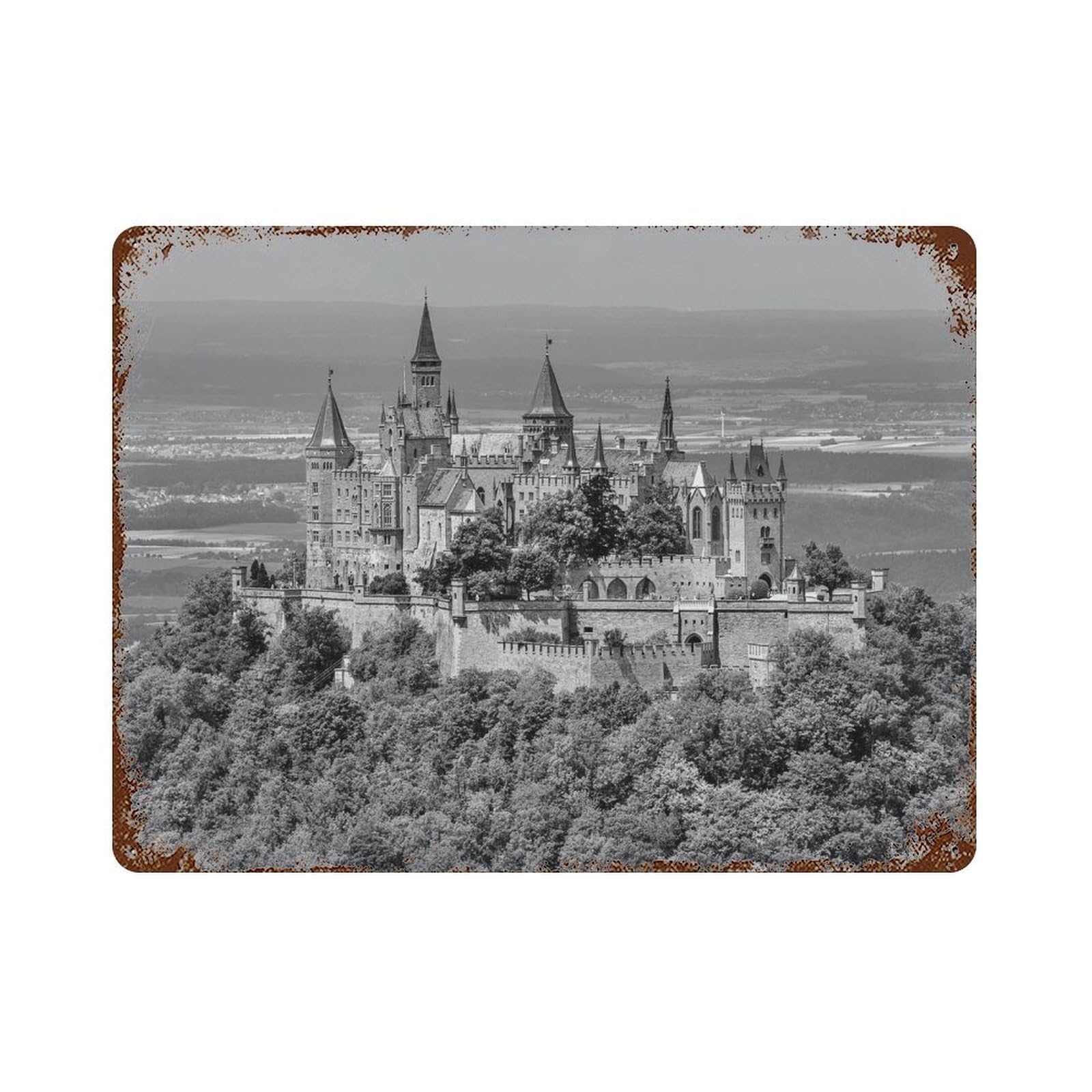 xiaoxiaoshen Black And White Germany Photo Decor Berlin Europe Wall Decor Art Metal Tin Poster Modern Home Decor Art Home Bar Shop Decorations Vintage Sign 30x40cm
