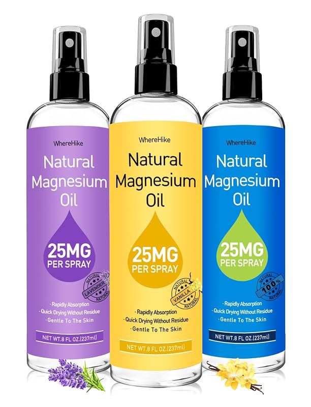 STILIP Spray de Óleo de Magnésio com Cloreto de Magnésio, 25 mg por spray, baunilha, 237 mL