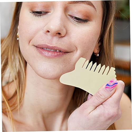 Miniatura 7 de 2 unids peine de jade cuero cabelludo masaje desenredante peine herramienta de raspado muscular cuerpo Guasha Junta de eliminación de arrugas Jade,