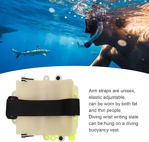 Miniatura 3 de Pizarra de escritura de buceo, escritura de muñeca, lápiz de pizarra de buceo, correa de buceo, tablero de escritura de muñeca, herramientas de