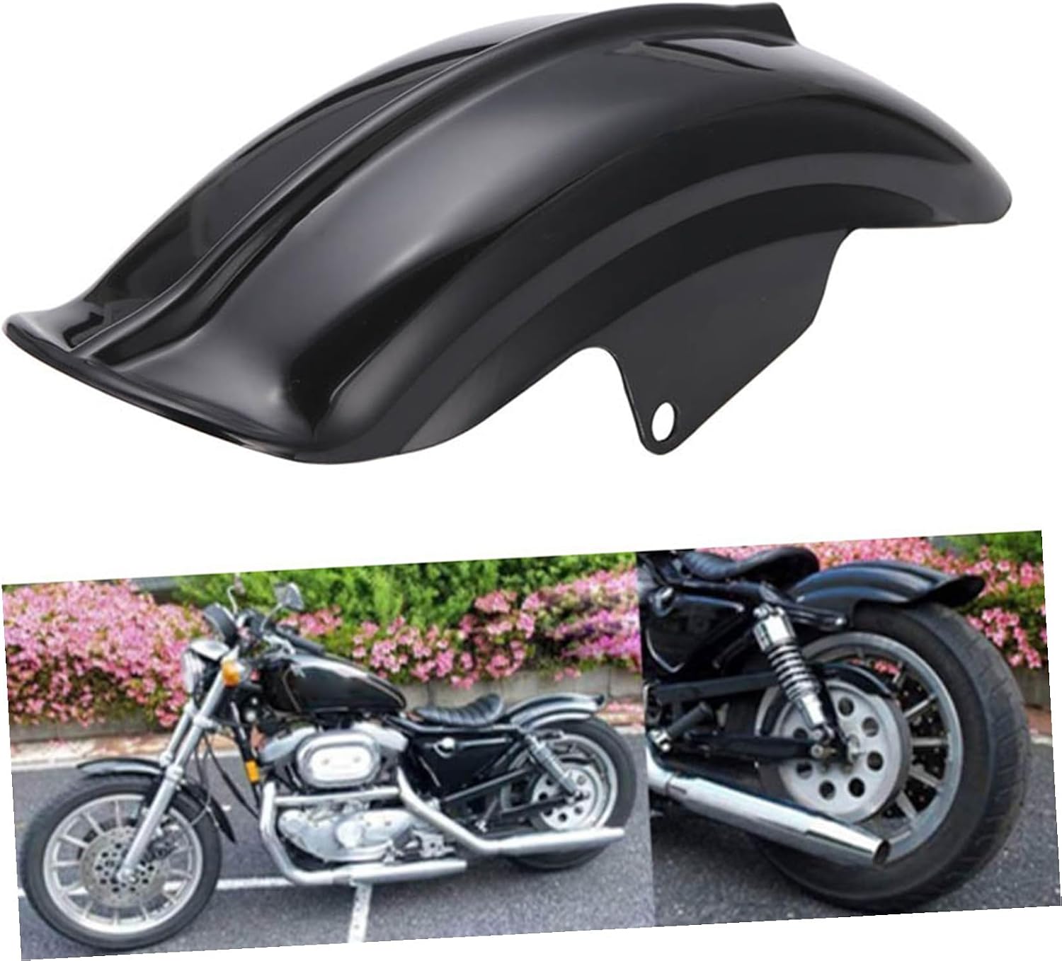 Zerodeko Mud Motorcycle Motocycle Bobber Rear Motocycle Mud Guard Black