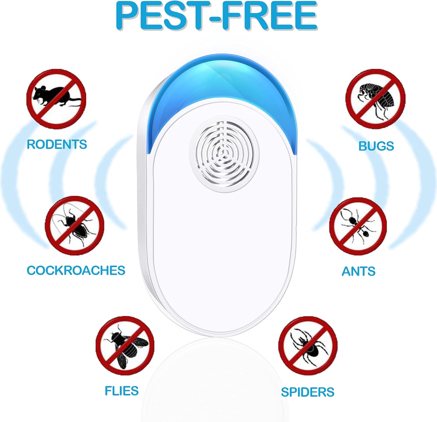Shootingstar Ultrasonic Pest Repeller 6 Pack, Indoor Home Defense Pest Control Plug in, Pest Repellent Ultrasonic Pest Reject Pest Defender for Mice, Spiders, Insects, Bugs and Ants : Garden & Outdoor