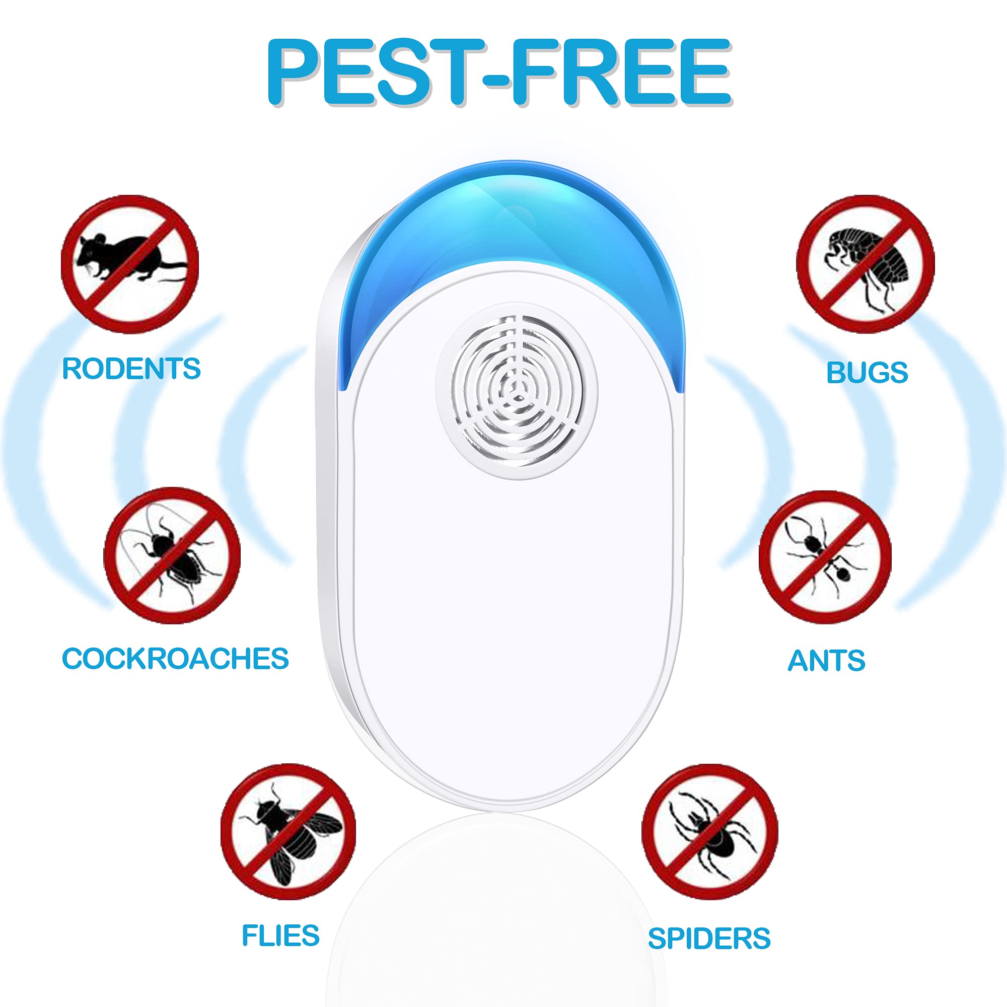 Shootingstar Ultrasonic Pest Repeller Indoor 6 Pack, Pest Repellents