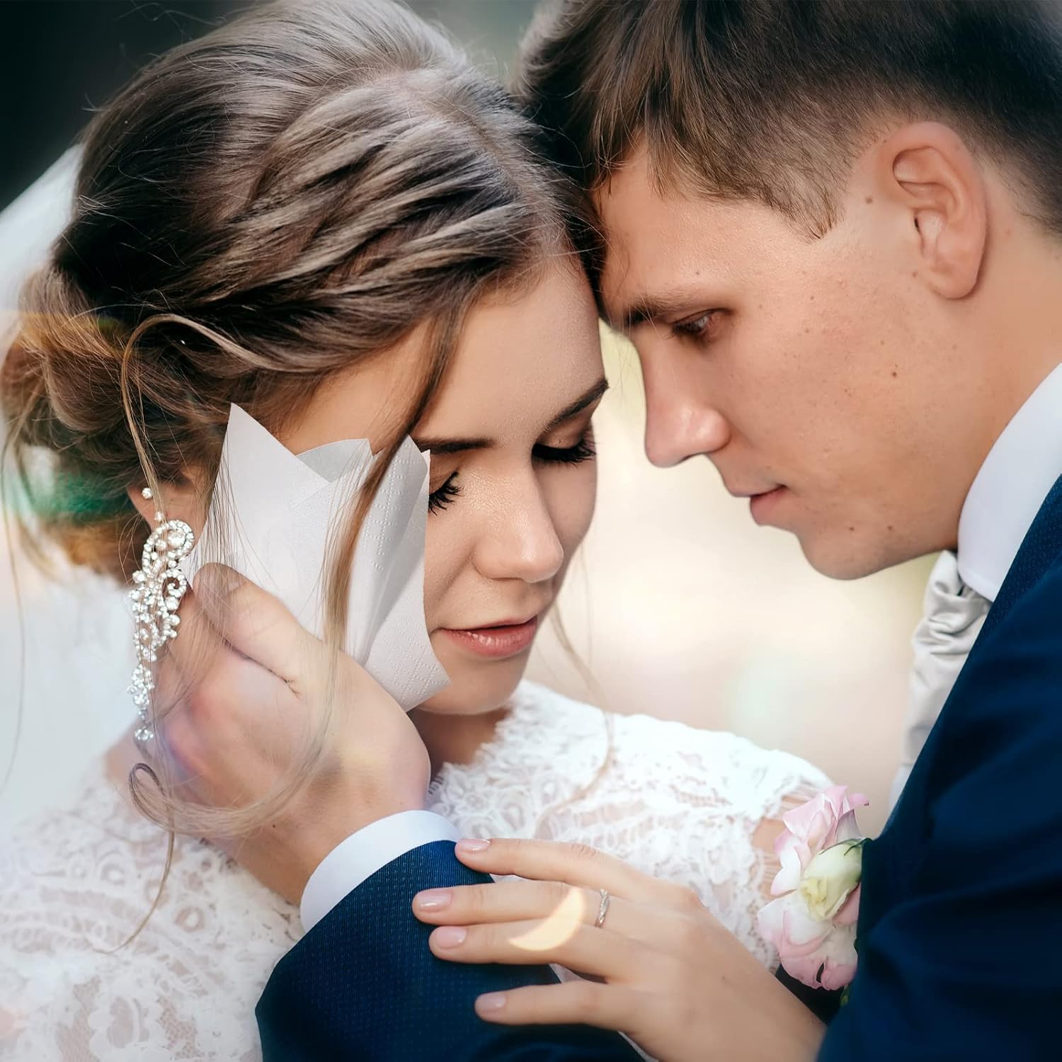 Glenmal 80 Happy Tears Tissues Packs for Wedding Bulk 240 Pcs 3 Ply Wedding Tissues for Guests Travel Size Bulk Individual Facial Welcome Bag Stuffers Gift Bride and Groom Mother(Fresh Style)