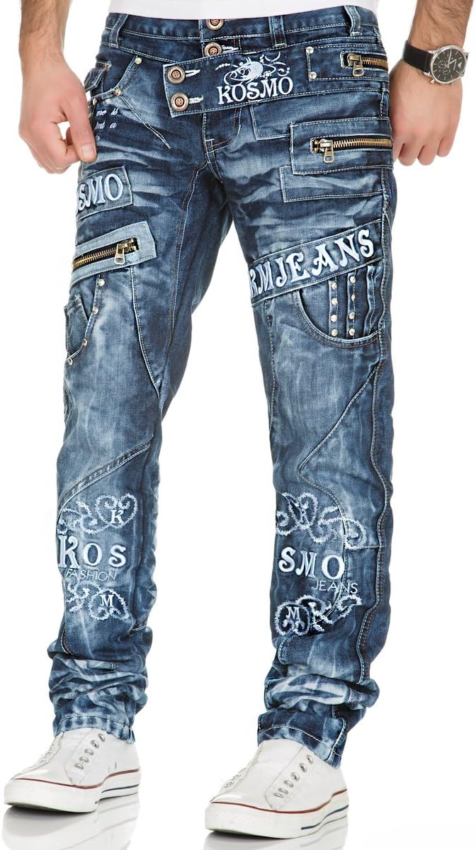 Kosmo Lupo Men's Straight Leg Jeans