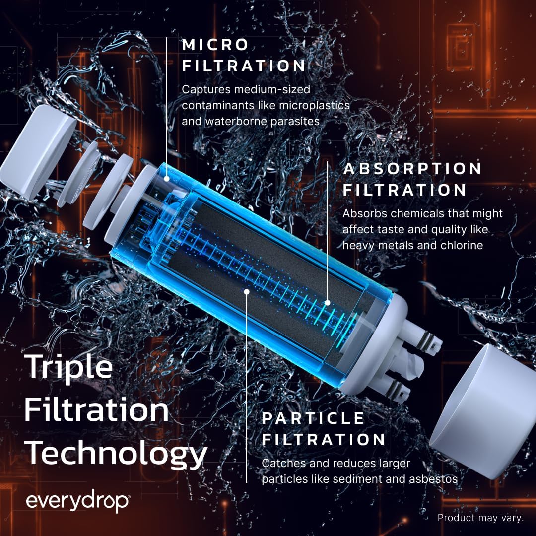 everydrop by Whirlpool Ice and Water Refrigerator Filter 2, EDR2RXD1, Single-Pack thumbnail