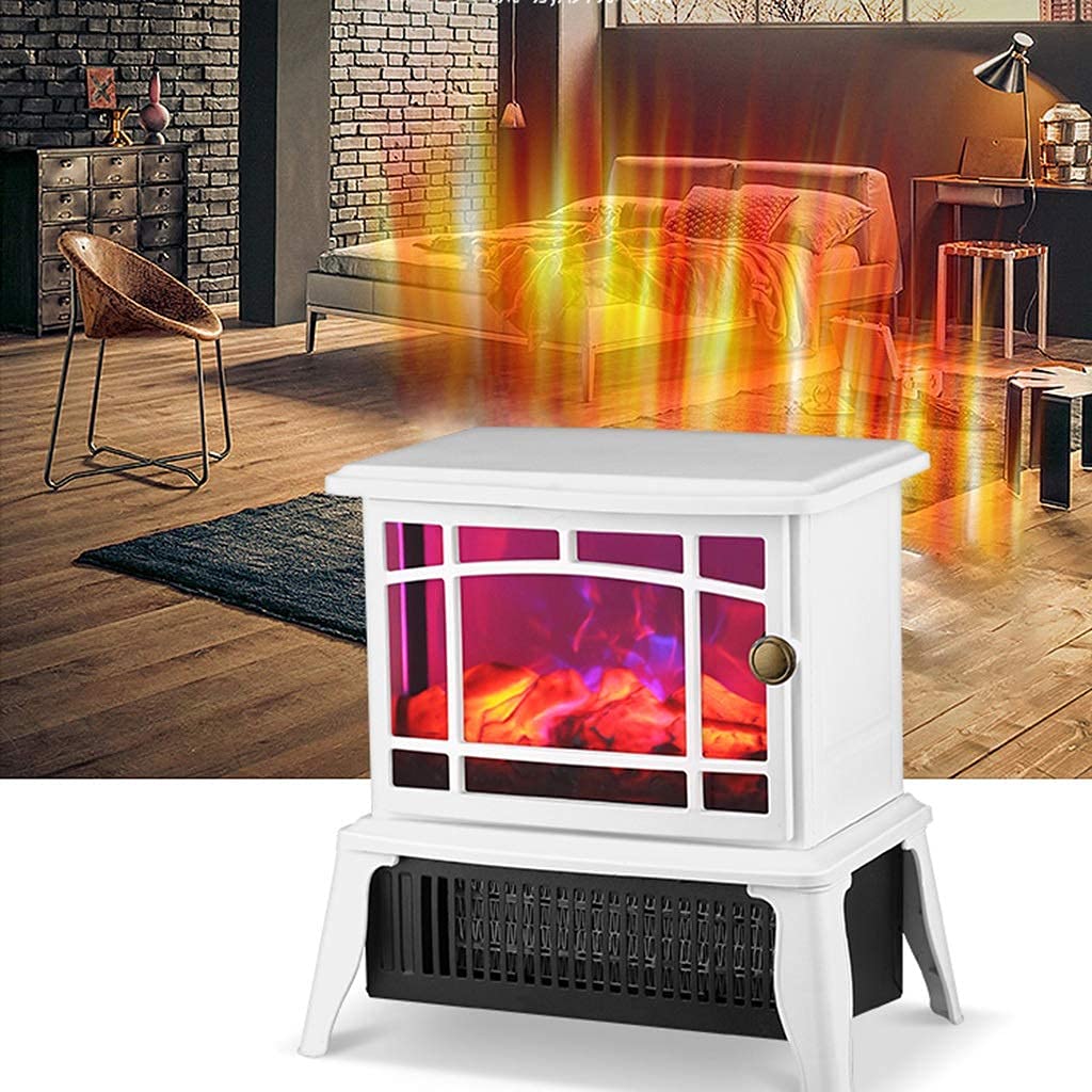Kominek elektryczny Technologia atomizowanego płomienia 3D Funkcja automatycznego wyłączania Konstrukcja dolnego wylotu powietrza 25 x 16,3 x 25,7 cm (kolor: biały) wisdom