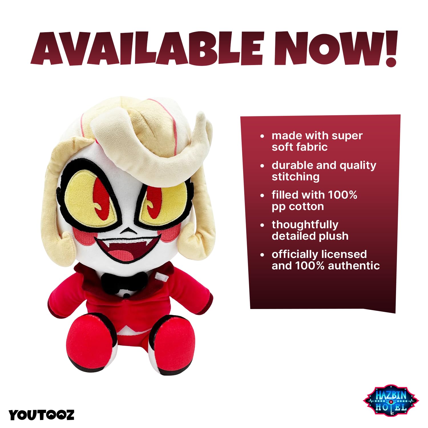 Peluche Charlie Morningstar - Hazbin Hotel x Youtooz *PRE-ORDINE*