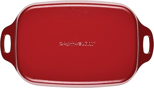Miniatura 11 de Rachael Ray NITRO - Sartén para lasaña de hierro fundido, rectangular, 9 x 13 pulgadas, color rojo