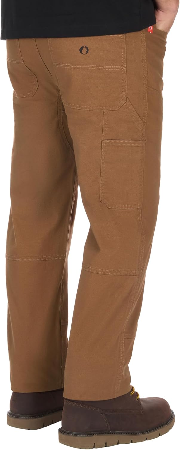 The American Outdoorsman Stretch Cotton Canvas Hiking Work Pants - Relaxed Fit with Utility Loop & Tool Pockets (Copper, 36/32)