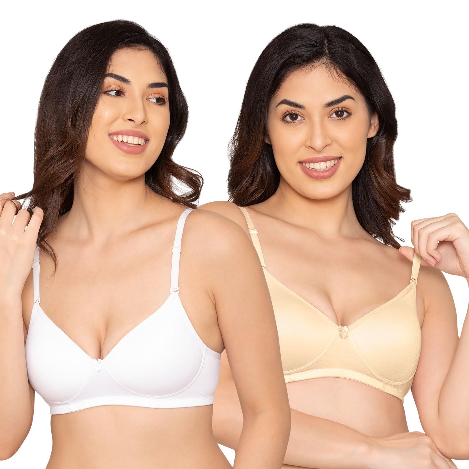 K Lingerie Sharon Women's Detachable Straps Padded T-Shirt Bra | Pack of 2-picture-27
