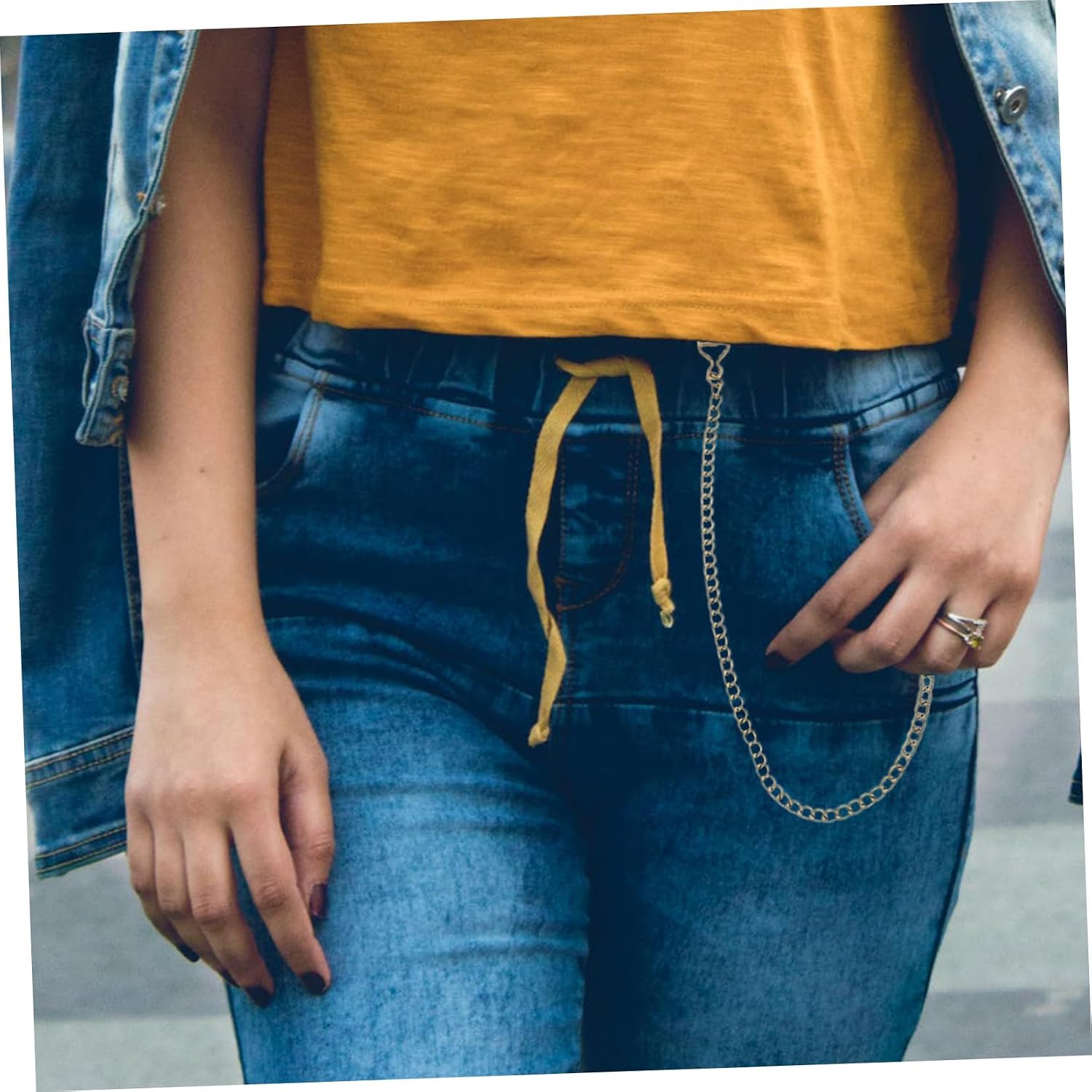Didiseaon 5Pcs Vintage Pocket Watch Chain Alloy Waist Jean Pants Vest Chain for Business and Casual Outfits Retro Style Accessory Versatile for Multiple Occasions