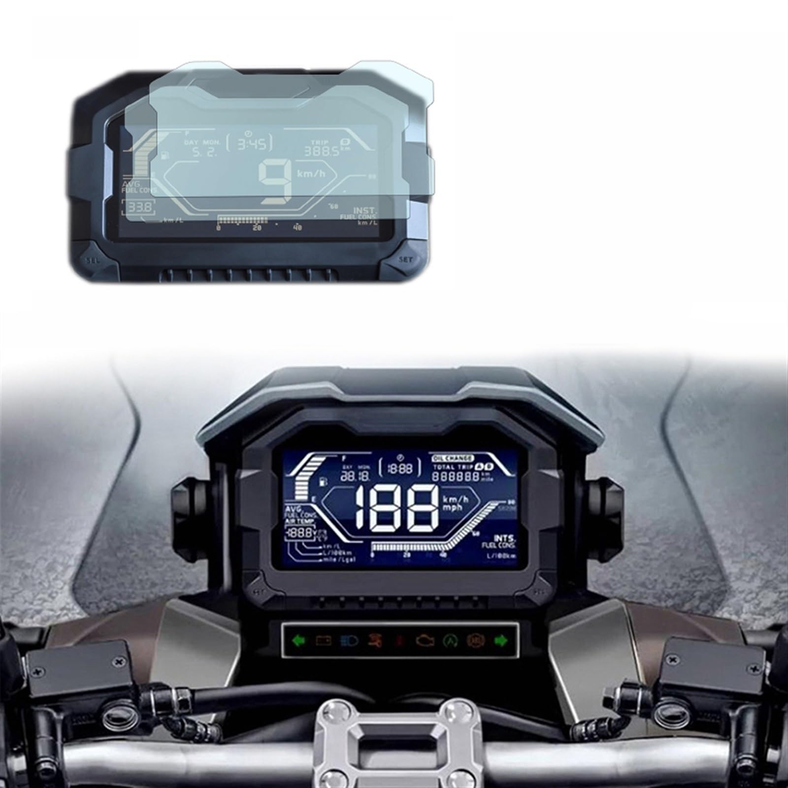 Protecteur d'écran anti-rayures en TPU pour compteur Honda ADV 150 protégeant contre l'usure