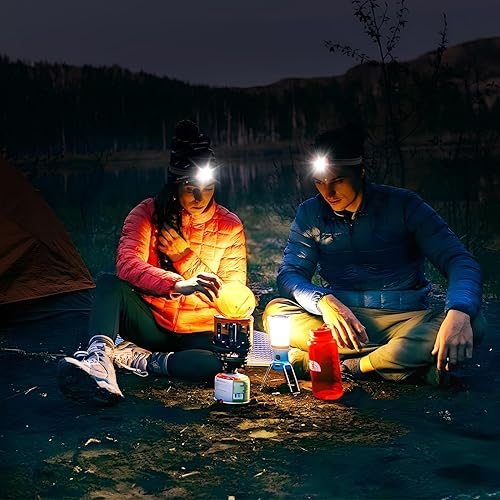 Miniatura 7 de Aigostar Linterna frontal recargable de 6500 K 600 lúmenes, impermeable, brillante, intermitente, de larga duración, sensor de movimiento, lámpara