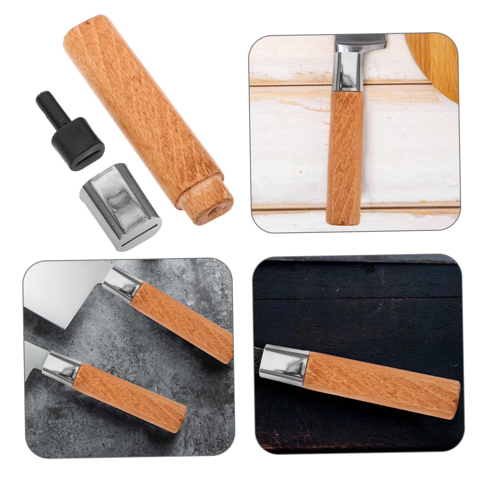 Ciieeo Manico Di Ricambio in Legno Per Tritacarne Impugnatura Ergonomica Struttura in Ferro e Legno Pieno Facile Da Sostituire e Resistente All Acqua