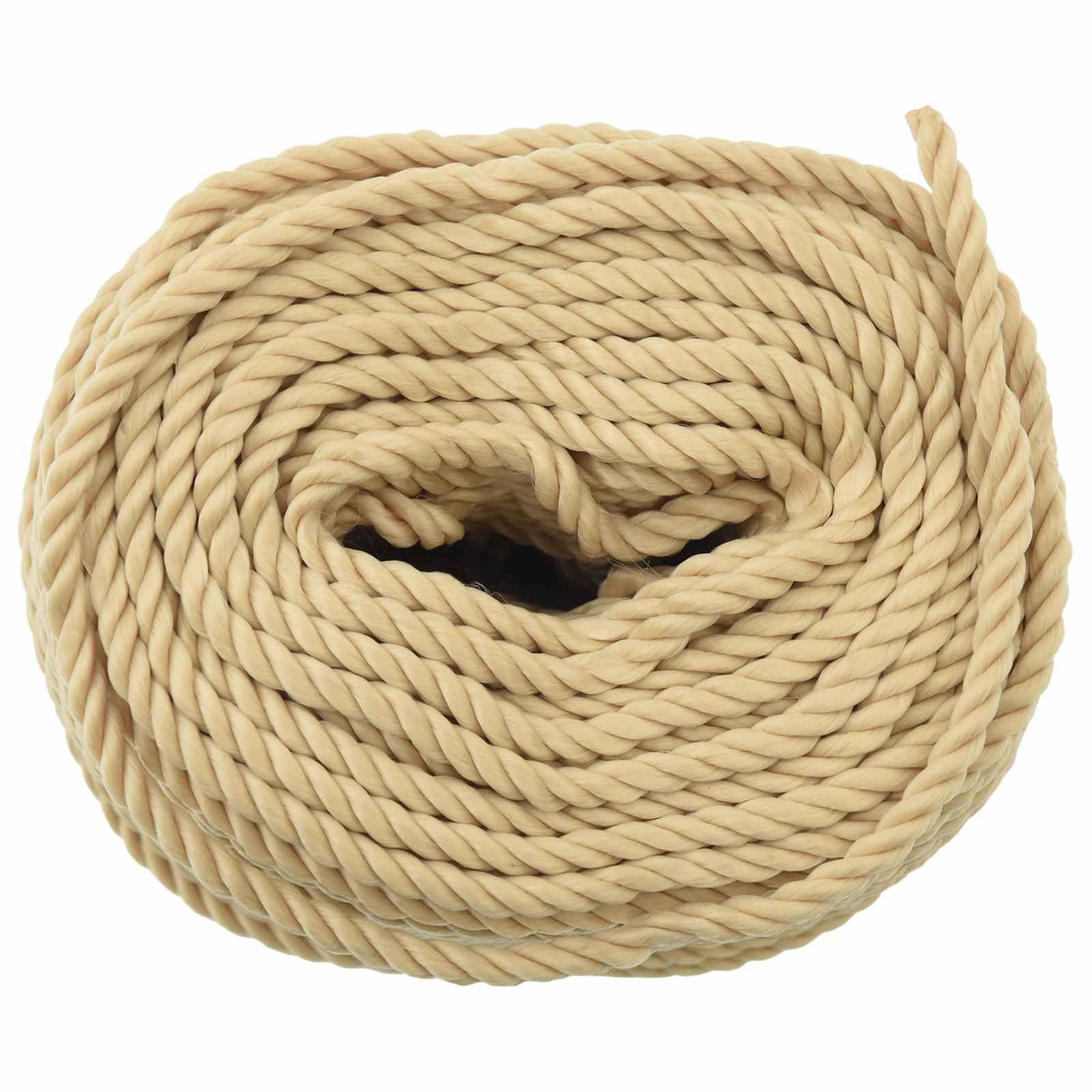 Corda per barca in polipropilene PP, 25 m x 0,5 cm, corda naturale per vela, barca, yacht, outdoor, per fissare e tendere in caso di pioggia e raggi UV