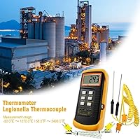 Vista 9 de Termómetro digital de termopar tipo K de doble canal 6802 II con 4 sondas para medición de temperatura BGA HVAC -58.0 °F a 2,498.0 °F
