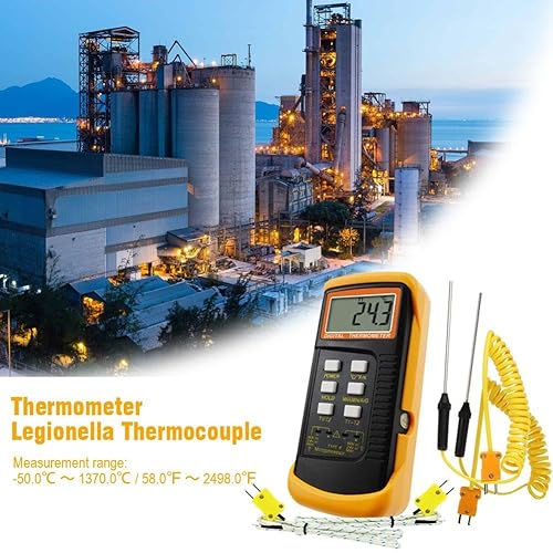 Miniatura 9 de Termómetro digital de termopar tipo K de doble canal 6802 II con 4 sondas para medición de temperatura BGA HVAC -58.0 F a 2,498.0 F (-58F a 2498F),