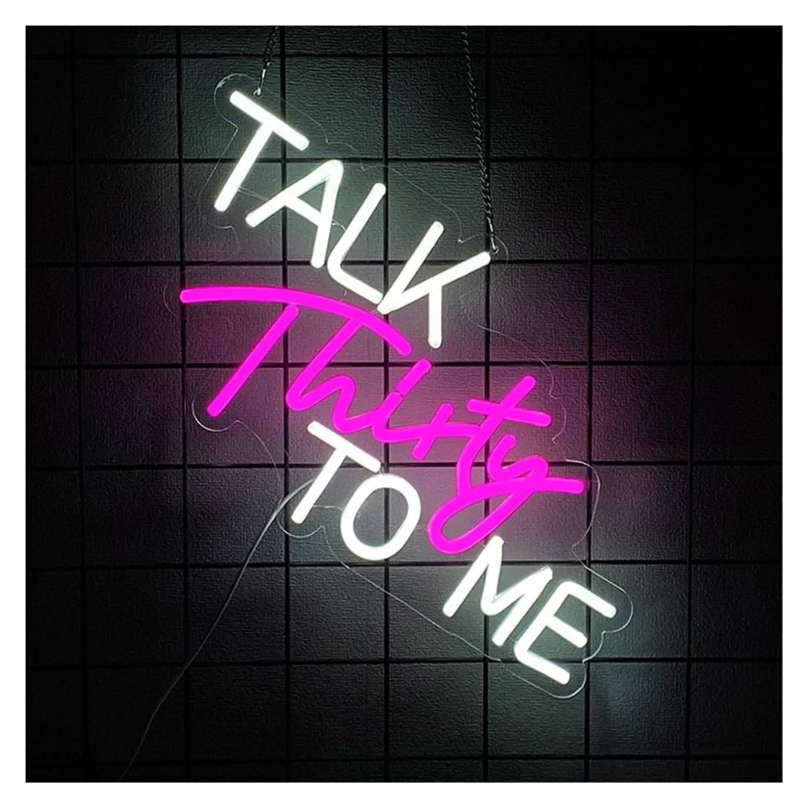 Lemst Girls One Color Signs Lamp Talk Thirty To Me Neon Sign, Letter Lamp Powered By Usb, For Birthday Wall Decor Bar Club Hotel Party 24Cmх42cm