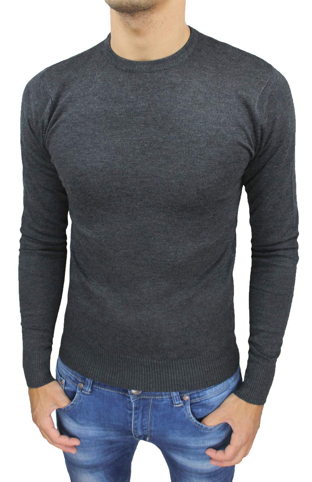 Evoga Maglione Pullover Uomo Slim Fit Casual Invernale Maglioncino Golf Girocollo Maglia