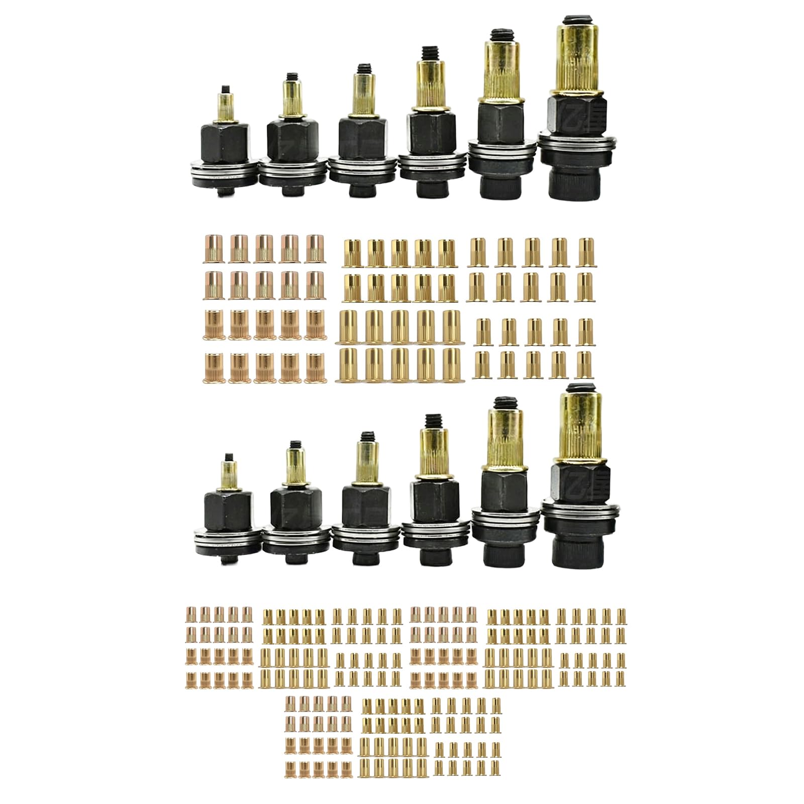 Rivetto manuale per 3-10 elementi di fissaggio in acciaio al carbonio con impugnatura ergonomica, strumento rivettatrice manuale ideale e manuale
