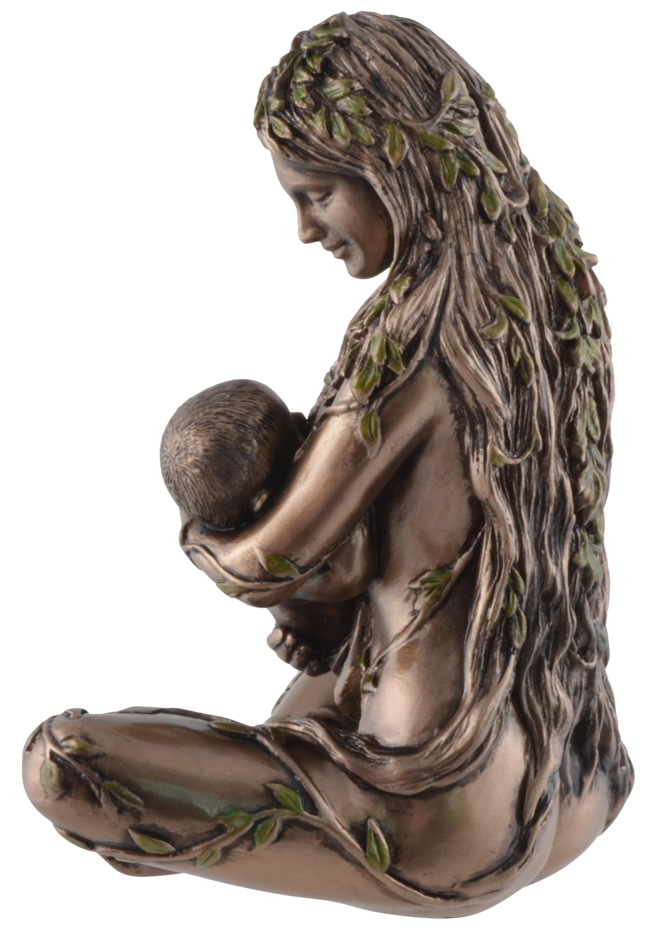 VOGLER Joh. Vogler GmbH Gaia - Figura de tierra con bebé en el pecho, color bronce