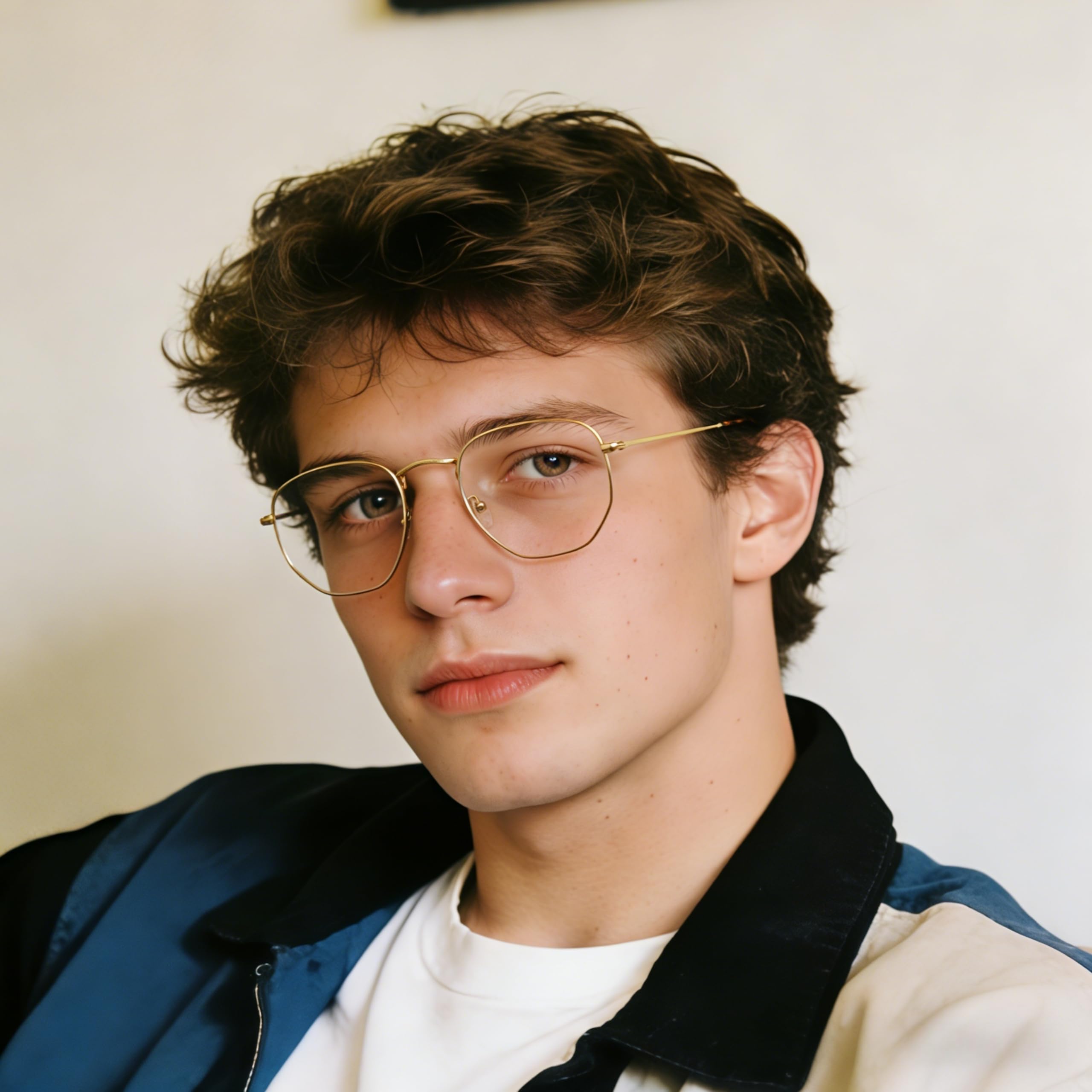 Polygonales légères métal lunettes unique homme femme verres transparents rétro confortable montures de lunettes