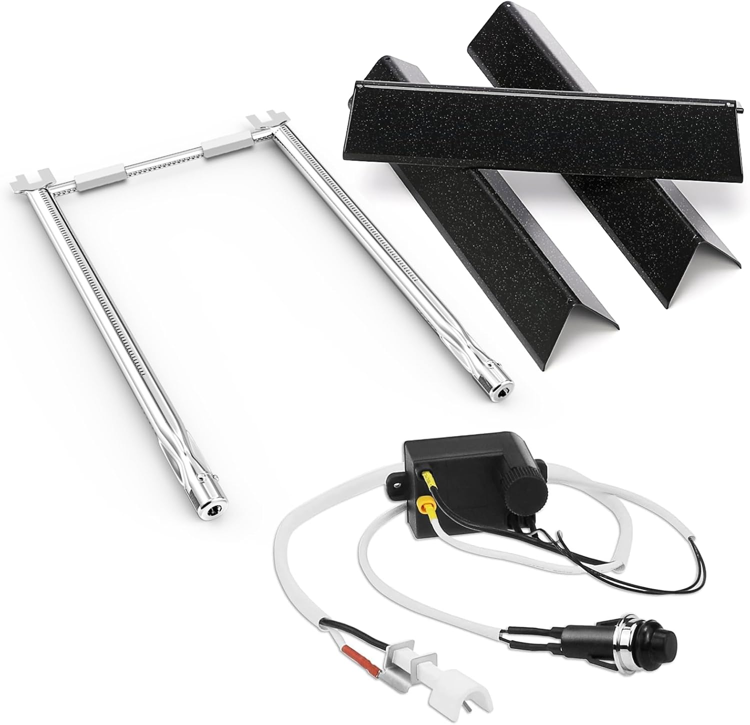 Utheer Spirit Grill Parts Kit for Weber Spirit I & II 200 Front Control (2013+), 7635 Flavorizer Bars, 69785 Burners, 7642 Weber Spirit Grill Igniter Replacement, Fits E210 E220 S210 S220