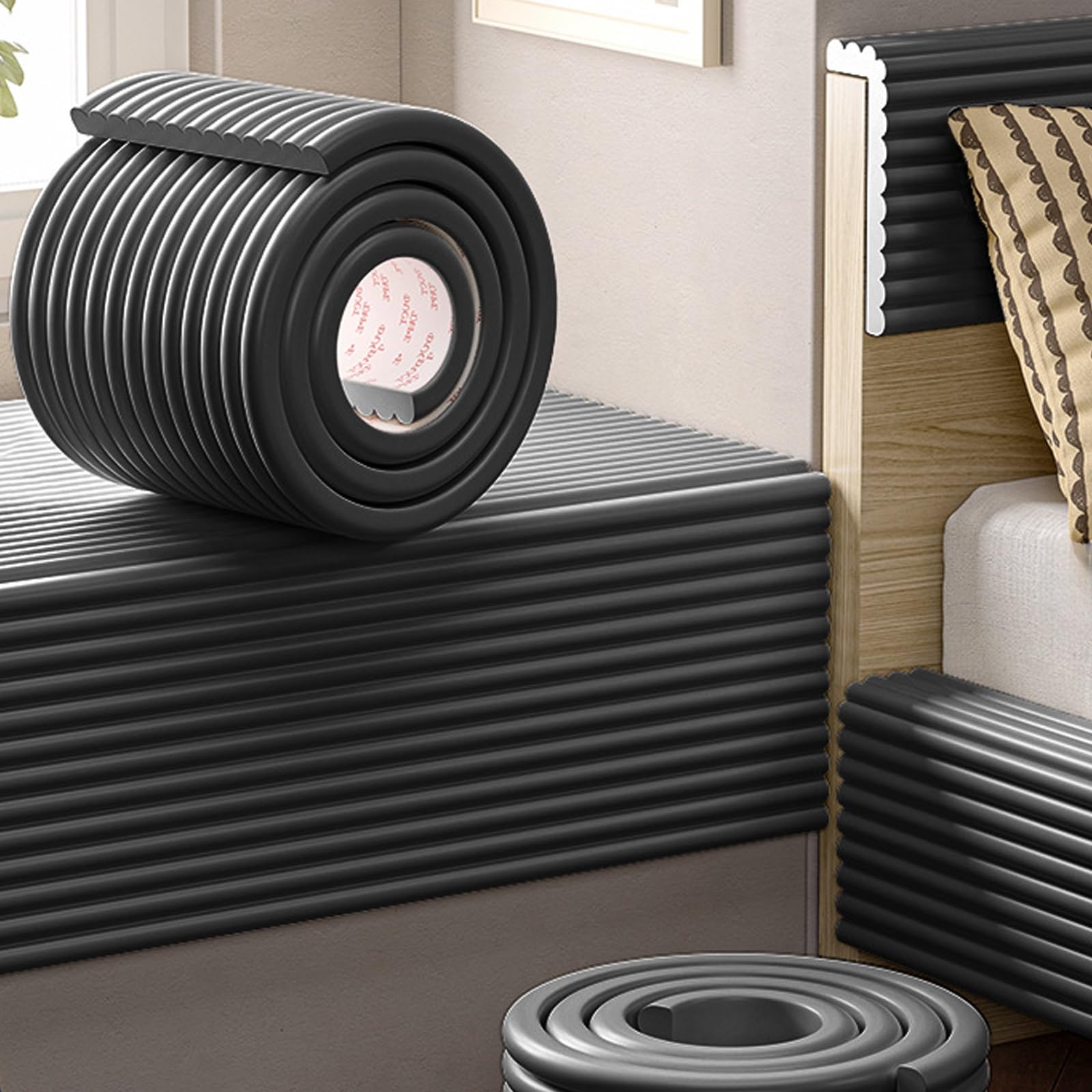Stick on Headboard Panels, Anti Collision Wall Padding, Padded Self Adhesive Foam Wall Panels for Single & Double Bed Size Bedroom/Living Room, Peel and Stick