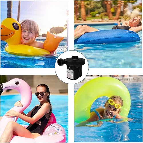 Miniatura 8 de Aida & Hani Bomba de aire eléctrica para inflables, bomba de colchón de aire, bombas de aire para piscina, descalentamiento rápido, bomba eléctrica