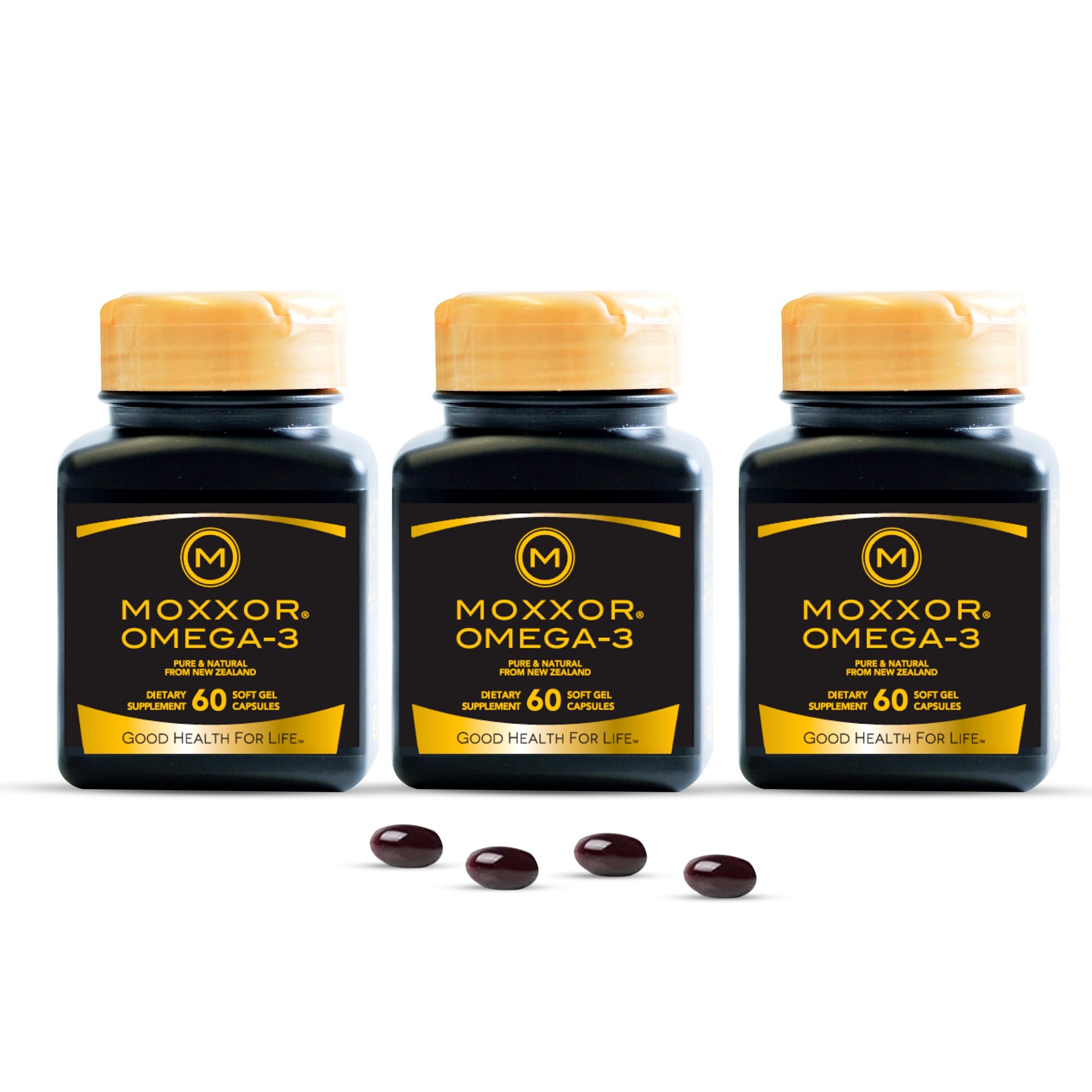 Omega 3 New Zealand Green Lipped Mussel Oil Soft gels for Joint Support and Mobility, Heart & Immune Support, No Fishy Aftertaste, 3-Pack, 180Soft gels, 2-Soft gels Per Day, 90 Day Supply 60 Count (Pack of 3)