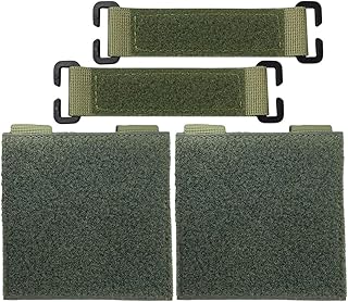 Tactical Molle Patch Panel Hook and Loop Patch Board Display Molle Attachment for Backpack Vest DIY Badge and Insignia Patche (Army green-4pcs)