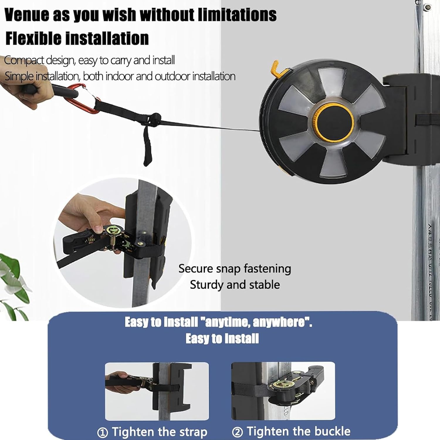 Wall Mounted Flywheel Trainer, Multi-Function Strength Training Station with Non-Slip Grip, Portable Home Gym Workout Equipment for Home, Office & Travel