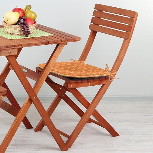 Vista 253 de Lunarable Orient - Juego de 6 cojines de asiento para silla, diseño de estrellas marroquíes, espirales y curvas abstractas, ilustración oriental