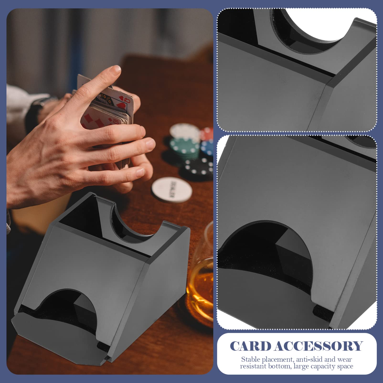 Cabilock Poker Boot 1 Deck Card Dealer Portable Shoe Card Deck Supply Household Dealer