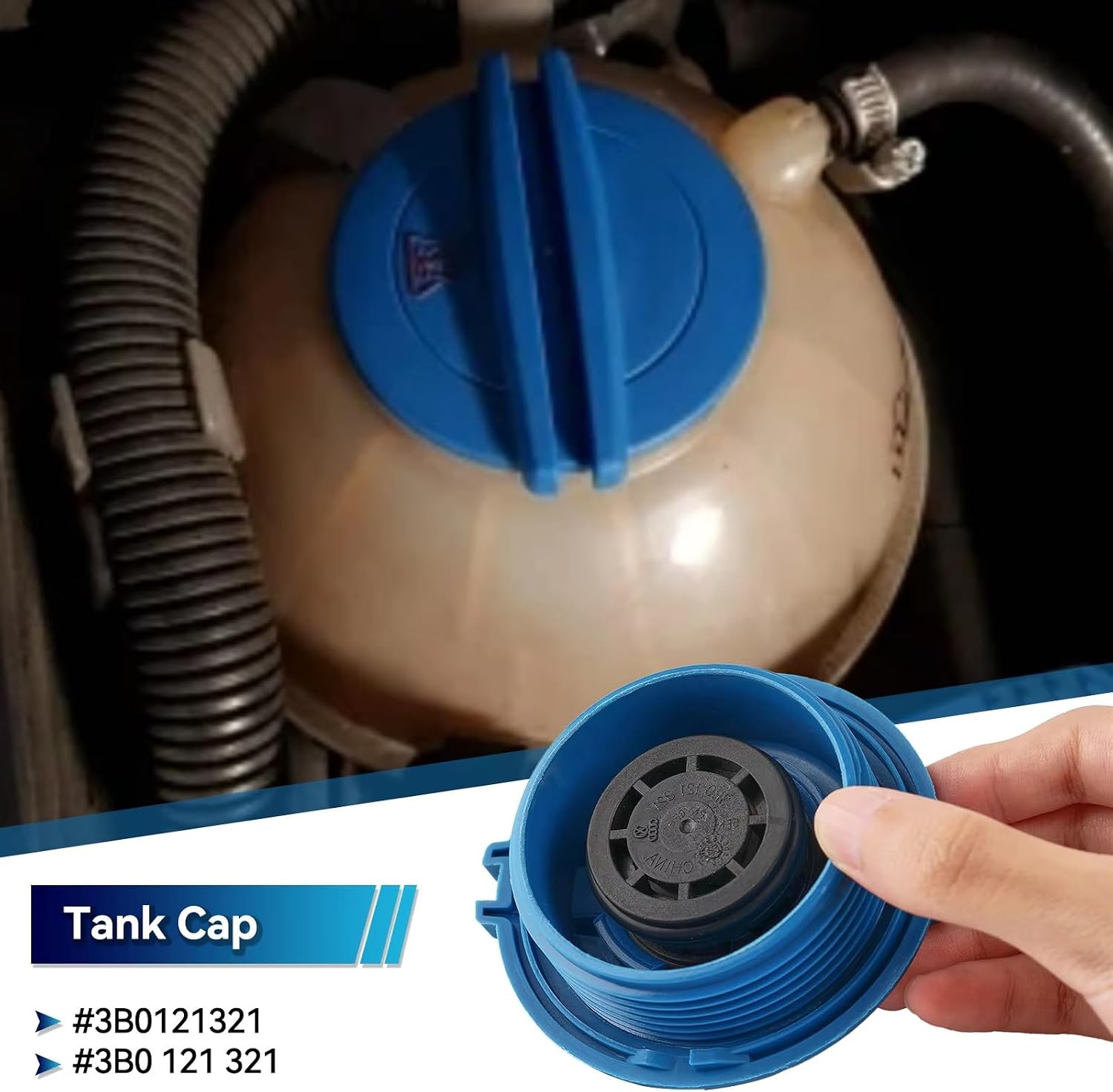 Radiator Coolant Reservoir for A3 A4 A5 Q5 A6 A7 Q7 RS4 RS6 S4 S5 S6 for TT 3B0121321 Coolant Recovery Expansion Water Tank Bottle Cap Cover Pot Lid