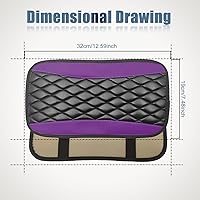 Vista 2 de Funda universal de cuero impermeable para consola central de automóvil, protector de caja de asiento para reposabrazos, accesorios de decoración