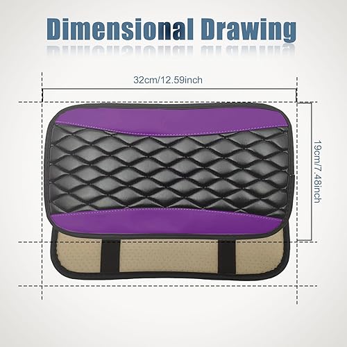 Miniatura 2 de Funda universal de cuero impermeable para consola central de automóvil, protector de caja de asiento para reposabrazos, accesorios de decoración de