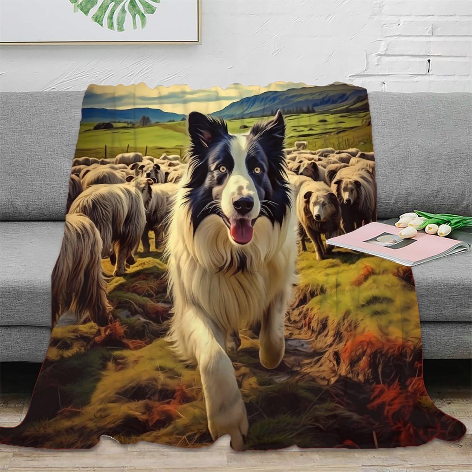 Couverture Chien de Berger 3D pour des soirées cocooning chaleureuses à la ferme