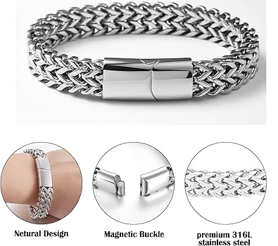 Amazon | [LinnWell] メンズブレスレット、喜平ブレスレット